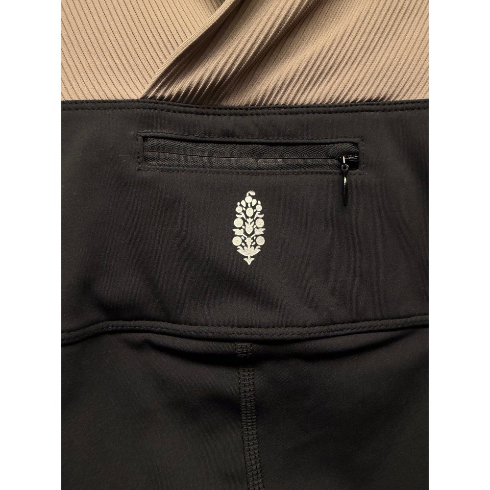 SOLD FP Movement Free People Good Karma Flare Jumpsuit Tan Black Medium - Picture 3 of 4